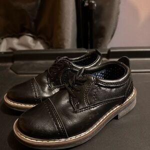 Kids Black Leather Dress Shoes Steve Madden